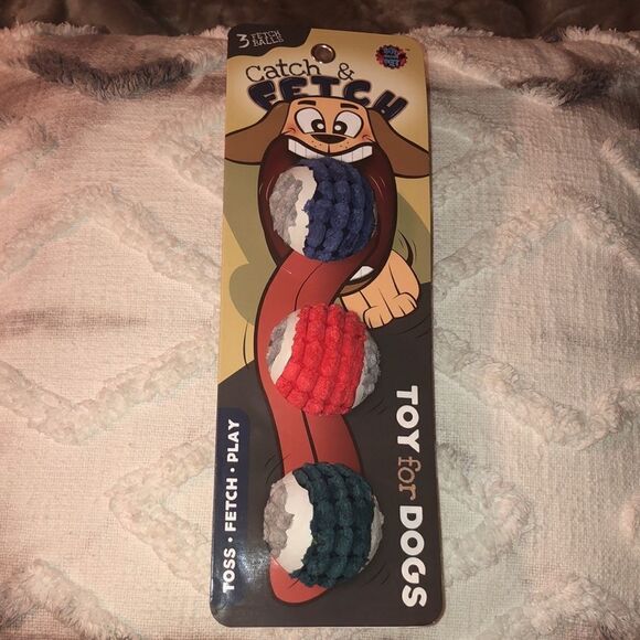 Catch & Fetch Dog Balls Set of 3 - Picture 1 of 10